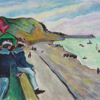 The Beach at Fecamp (after Albert Marquet)