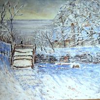 Snow scene (after Monet)