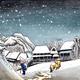 Village in Snow