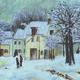 Village Under Snow