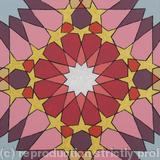 moroccan-red-pink - Digital Print Greetings Card 300gsm