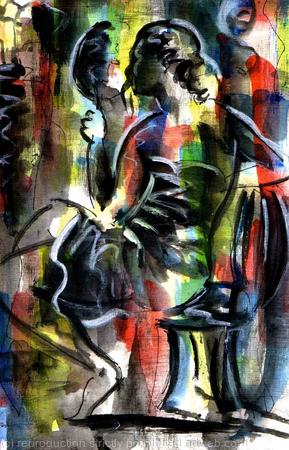 Woman with mirror