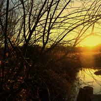 Winter sun down