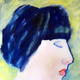 Jenny with blue hair