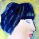 sleeping blue girl | £2 | | greeting card sleeping blue girl