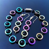 Rainbow hematite Jewellery Set