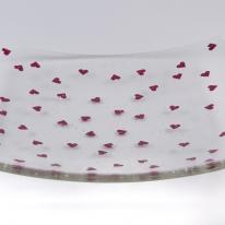 Large Slumped Dish Small Hearts