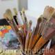 Paint brushes at the Art Atelier