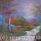 a river runs through… | £95 | 40 x 40cm | oil on canvas a river runs through…