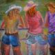 Cowgirls on the ranch | £95 | 40 x 40cm | oil on canvas Cowgirls on the ranch