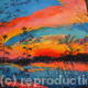 Lakeside sunset sky | £95 | 40 x 50cm | oil on stretched canvas Lakeside sunset sky