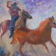 horses galloping across… | £95 | 40 x 50cm | oil on canvas board horses galloping across…