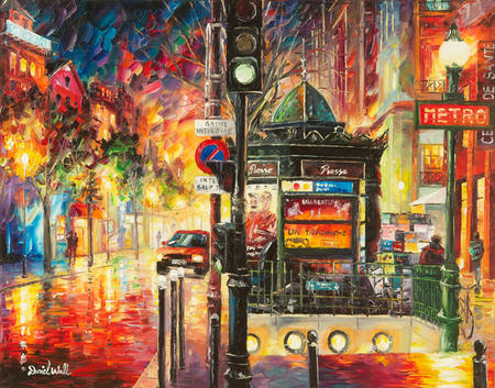 'Paris Metro' - Daniel Wall Painting