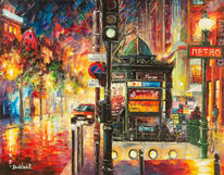 'Paris Metro' - Daniel Wall Painting
