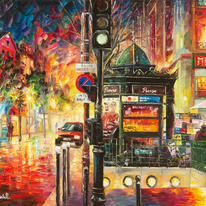 'Paris Metro' - Daniel Wall Painting