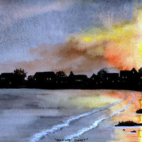 hidden Seascape Sunset