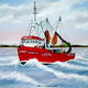Abbie Lou Going Fishing | £145 | | Acrylic on Board Abbie Lou Going Fishing