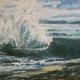 waves hitting criccieth…