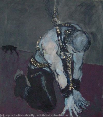 man in chains