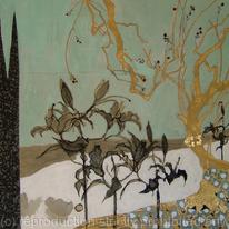 Black lily landscape
