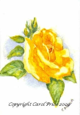 Original OSWOA Yellow Rose Painting