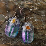 Glass Earrings Flower Bug - 