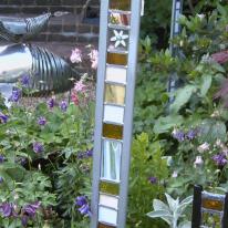 Gold and White Garden glass