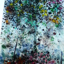 In my Garden fused glass Sculpture