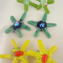 Amoeba Fused Glass Earrings