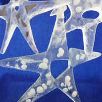 Hanging Fused Glass Stars
