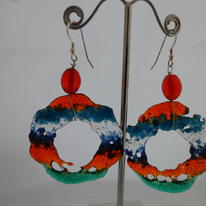 Resin and Glass Earrings