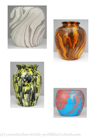 Marbled Ceramic vases (decorative)
