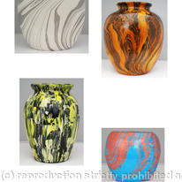 Marbled Ceramic vases (decorative)