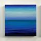 Wide Blue Open Triptych