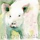 Pig One | (sold) | 10 x 10cm | watercolour Pig One