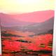 sunset over lava | | | acrylic and wax sunset over lava