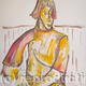 Woman in Yellow | £75 | 21 x 31cm | Pen & Ink Woman in Yellow