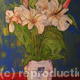 The White Lilies | £120 | | Acrylic on Board with Dark Red Frame The White Lilies