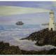 Old Lighthouse Rock | £25 | | Oil on textured card Old Lighthouse Rock