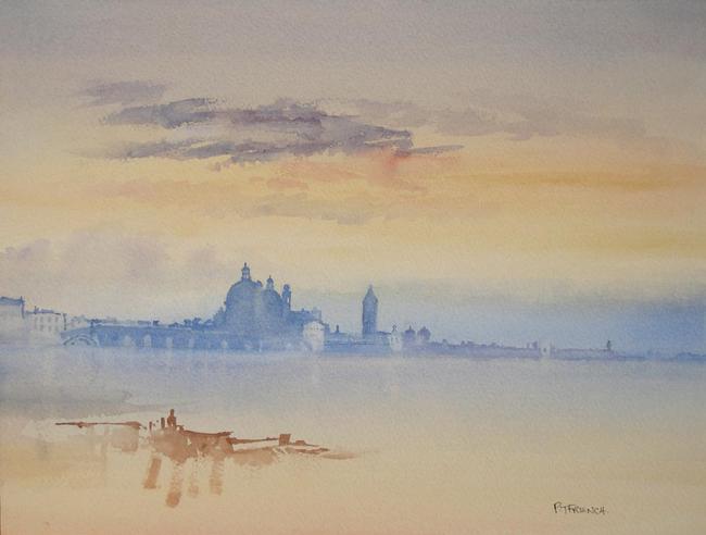 The Giudecca, Venice Watercolour 34x24cm