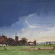 Longore Marsh, stormclouds.
