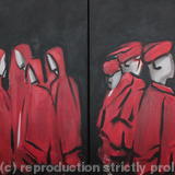 Remembering India 4 - acrylic on canvas dyptych