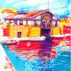 Henley Royal Regatta… | £150 | 594 x 841cm | Acrylic Henley Royal Regatta…
