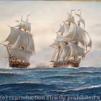 Action between two Frigates