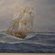 Merchant Ship C1820 | £95 | 33 x 27cm | Acryic (on watercolour paper) Merchant Ship C1820
