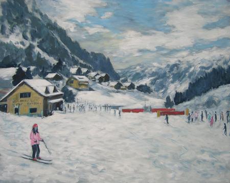 ski scene, claviere