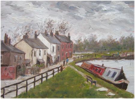 view of canal, appley bridge
