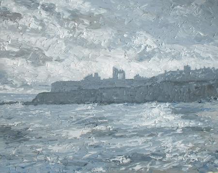 stormy sky over tynemouth