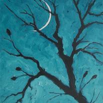 nocturne: black branch against the moon III