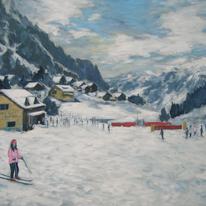 ski scene, claviere